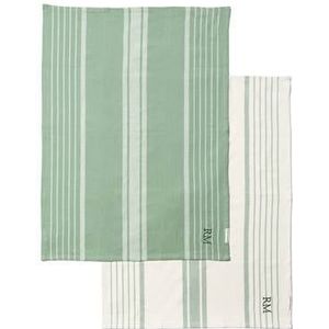 Riviera Maison Theedoeken set Groen - Coconut Groove - Katoen