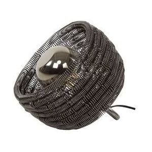 Fraaai Sharif tafellamp zwart nikkel 25 cm