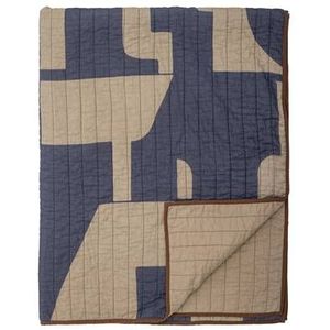 Bloomingville Roosi Plaid - 150 x 130 cm - Blauw