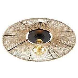 QAZQA sacha - Landelijke Plafondlamp - 1 lichts - Ø 40 cm - Naturel - Woonkamer | Slaapkamer | Keuken