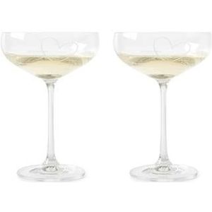 Riviera Maison Champagneglazen set - With Love Coupe - 2 stuks