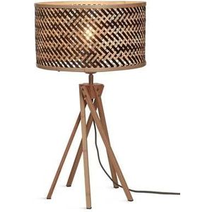 GOOD&MOJO Tafellamp Java - Bamboe|Zwart - Ø32x56cm