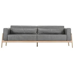 Gazzda Fawn sofa 3+ whitewash Dakar Leather Grey