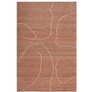 ferm LIVING Gesso Jute Vloerkleed 240 x 170 cm - Terracotta / Off-White