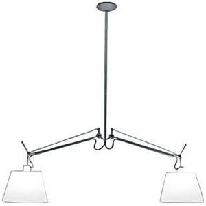 Artemide Tolomeo Basculante 2-arm hanglamp 42cm grijs satijn