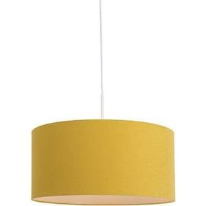 QAZQA Combi - Moderne Hanglamp met Kap - 1 Lichts - Ø 500 Mm - Geel