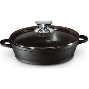 Varia Click Inductie Braadpan met glazen deksel 32cm Zwart - Berndes