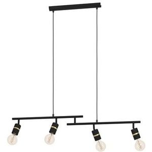 EGLO Lurone Hanglamp - E27 - 100 cm - Zwart|Koper