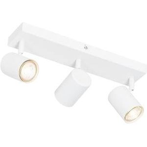 QAZQA Moderne plafondlamp wit 3-lichts verstelbaar rechthoekig -