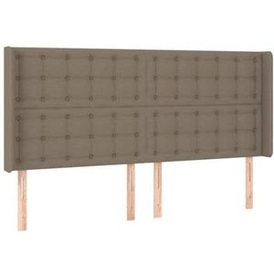 vidaXL Hoofdbord LED 163x16x118|128 cm stof taupe