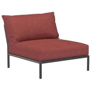 Houe Level2 fauteuil frame donkergrijs stof scarlet heritage