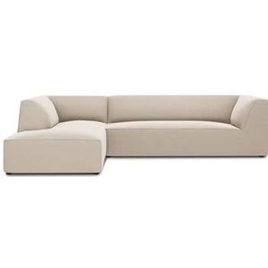 Windsor & Co Sao Hoekbank met Chaise Longue Links - 4-zits - Velvet - Beige