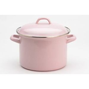 Lite-Body Soeppan|Stamppotpan - Ø 22|6 l - Emaille - Roze - Inductie