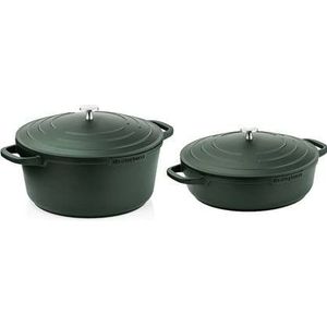 Westinghouse Pannenset - Braadpan 28cm + Hapjespan 28cm - Groen