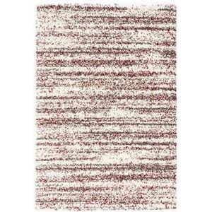 Hoogpolig vloerkleed strepen Artisan - grijs/rood 300x400 cm