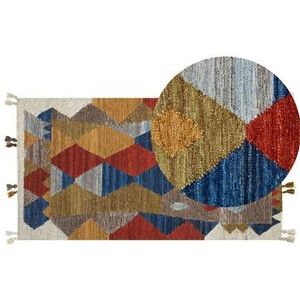 Beliani ARZAKAN - Kelim vloerkleed - Multicolor - Wol