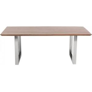 Kare Eettafel Symphony Donker Chroom 160x80cm