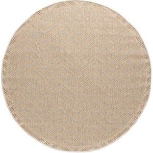 Rond jute buitenkleed Sunny Contour - naturel 150 cm rond