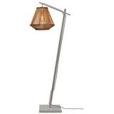 GOOD&MOJO Vloerlamp Merapi - Bamboe Wit|Naturel - 57x30x150cm