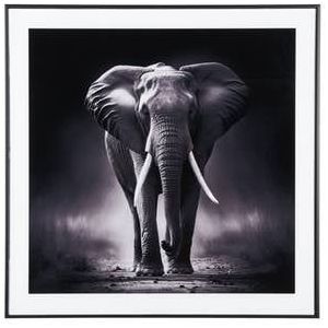 Present Time Wanddecoratie Elephant - Zwart - 2x50x50cm