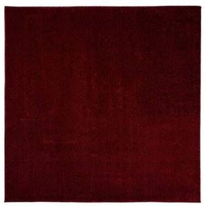 Tapeso Vierkant vloerkleed Fine - rood - 160x160 cm