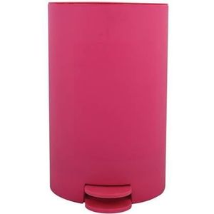 MSV Pedaalemmer - kunststof - fuchsia roze - 3L - klein model - 15 x 27 cm - Badkamer/toilet
