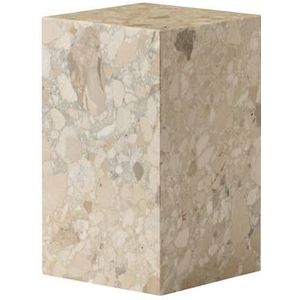 Audo Copenhagen Plinth Tall bijzettafel 30x30 Kunis Breccia marmer