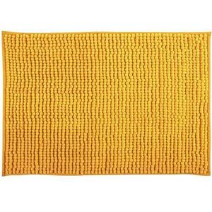 MSV Badkamerkleed/badmat - kleedje voor op de vloer - saffraan geel - 60 x 90 cm - Microvezel - anti-slip
