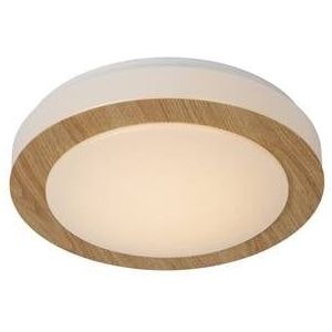 Lucide Dimy Ronde Plafondlamp 28cm 12W Licht Eiken