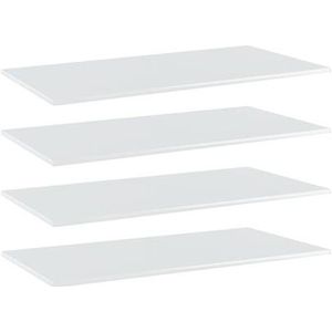 vidaXL-Wandschappen-4-st-80x20x1,5-cm-spaanplaat-hoogglans-wit