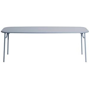 Petite Friture Week-end tuintafel 220x85 met dicht blad Pigeon Blue