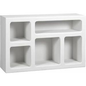 Woonexpress Wandkast Foza Wit - MDF - 120x76x35cm (BxHxD)