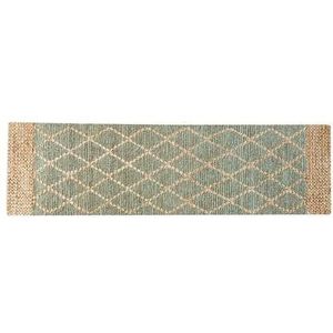 TELLIKAYA - Laagpolig vloerkleed - Beige - 80 x 300 cm - Jute