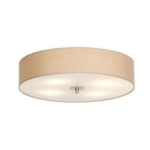 QAZQA Drum - Moderne Plafondlamp met Kap - 4 Lichts - Ø 500 Mm - Beige - Woonkamer - Slaapkamer