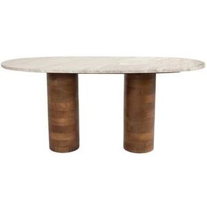 Feliz Lifestyle Kouk Salontafel Marmer/ Hout 100x40 cm Beige