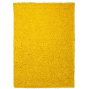 Hoogpolig vloerkleed shaggy Trend effen - geel 240x340 cm