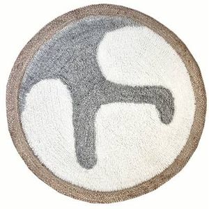 Malagoon Samba Vloerkleed - Ø 120 cm - Off White
