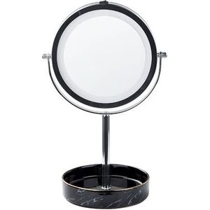 Beliani - SAVOIE - Make-up spiegel - Zilver|Zwart - IJzer