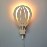Houten wandlamp kinderkamer | Luchtballon - blank
