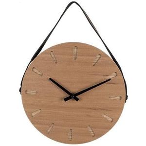 Clayre & Eef Wandklok Ø 30 cm Bruin MDF Muurklok