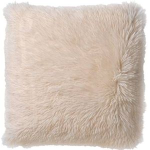 Dutch Decor FLUFFY - Kussenhoes 60x60 cm - superzacht - XL kussensloop - Snow White - wit - met rits