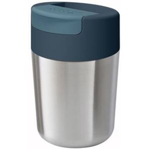 Flip Top Drinkbeker, Dubbelwandig, 0.34 L, Zilver - Joseph Josephs-sSipp