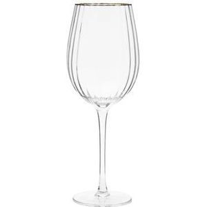 Riviera Maison Wijnglas, glas met ribbel - Les Saisies 555 ml