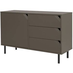 Tenzo Corner Dressoir 1-Deur 3-Lades Donker Taupe