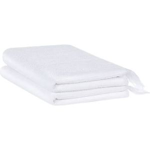 Beliani - ATIU - Handdoek set van 2 - Wit - Katoen