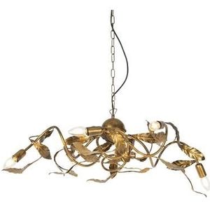 QAZQA Vintage hanglamp antiek goud 6-lichts - Linden