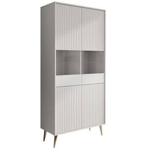 Meubella - Vitrinekast Winq - Wit - 90 cm