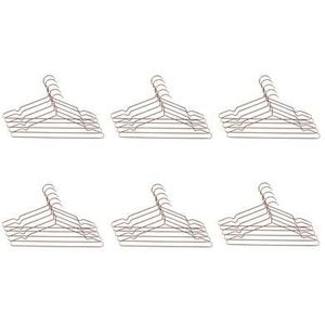 QUVIO Kledinghangers - Set van 30 - Kleerhangers - Hangers kleding - Broekhangers - Rosekleur - Koper - Staal