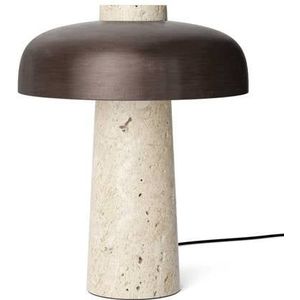 Audo Copenhagen Reverse tafellamp LED travertine|brons