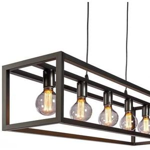 Duverger® Cage - Hanglamp - stalen frame - zwart - 5-lichts